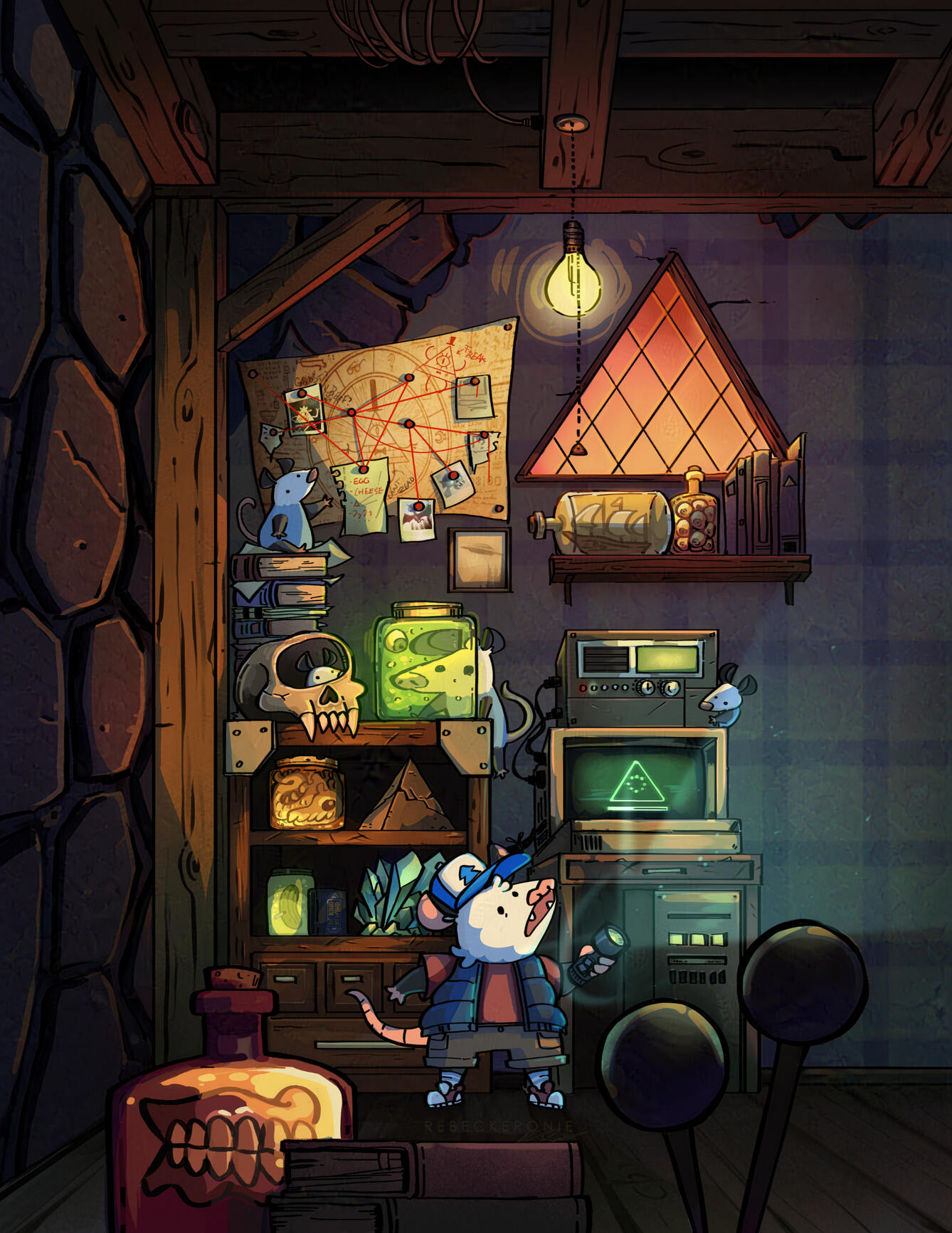 Gravity Falls themed wallpaper